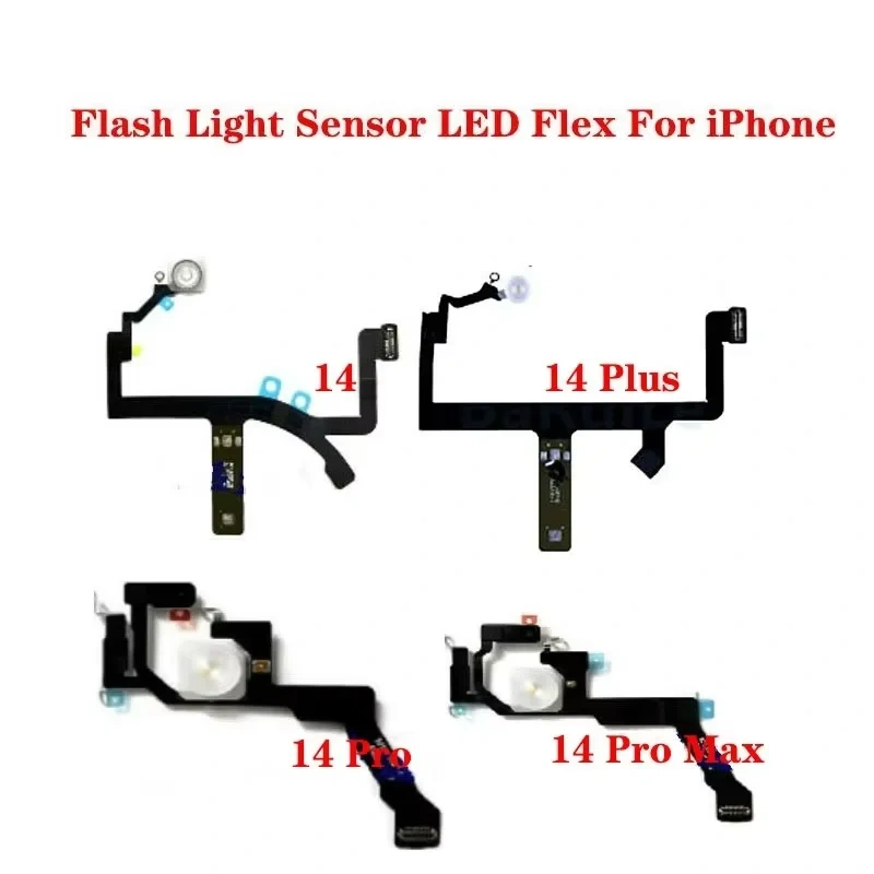LED Flash Light FPC Sensor Flex Cable Repair Parts For iPhone 12 13 14 15 Plus Pro Max Mini