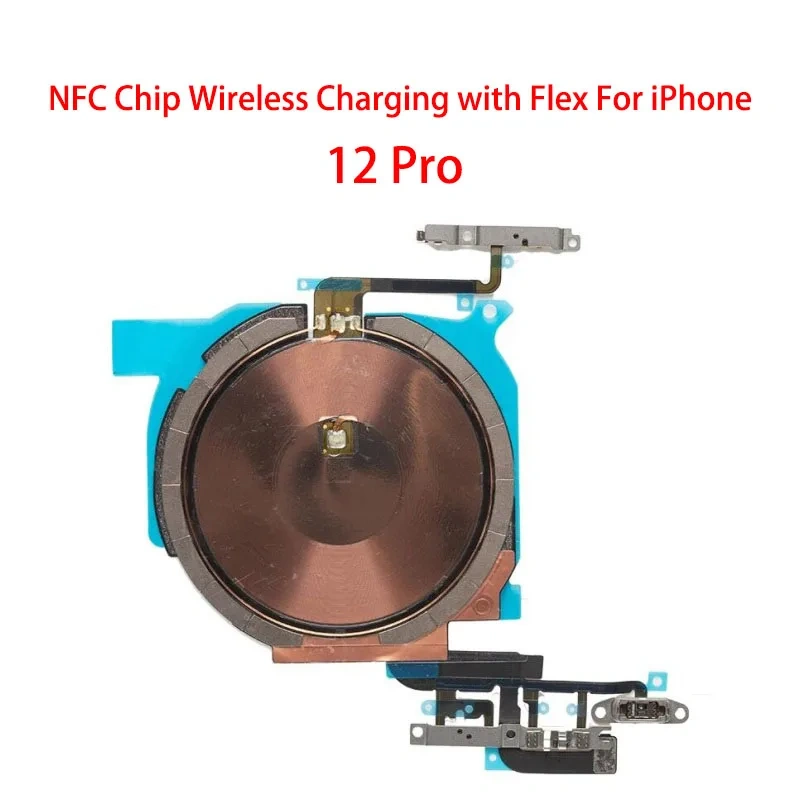 Brand Wireless Charging Chip Coil NFC With Power Volume Button Flex For iPhone 12 mini Pro Max Charger Panel Sticker Flex