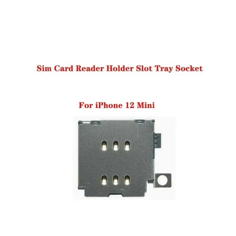 Dual Sim Card Reader Flex Cable For iPhone 12 Pro Max Mini Tray Slot Holder Adapter Replacement