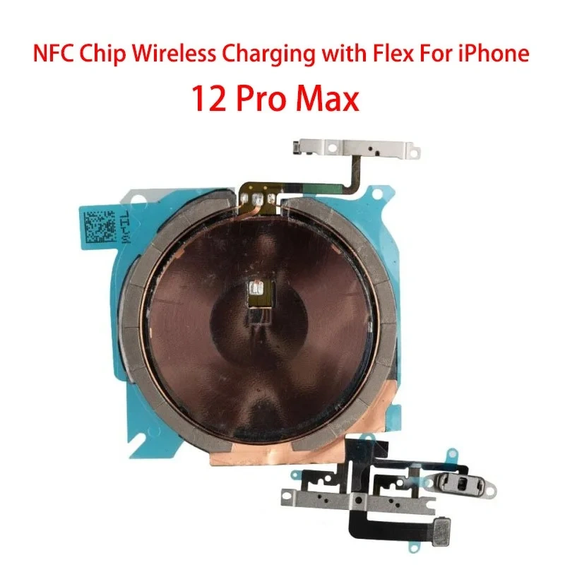 Brand Wireless Charging Chip Coil NFC With Power Volume Button Flex For iPhone 12 mini Pro Max Charger Panel Sticker Flex