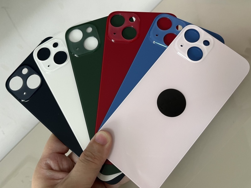 Big Wide Hole  Back Glass For iPhone 11 12 13 14 Pro Max Back cover Rear Door Housing Replacement Parts Back cover Glass