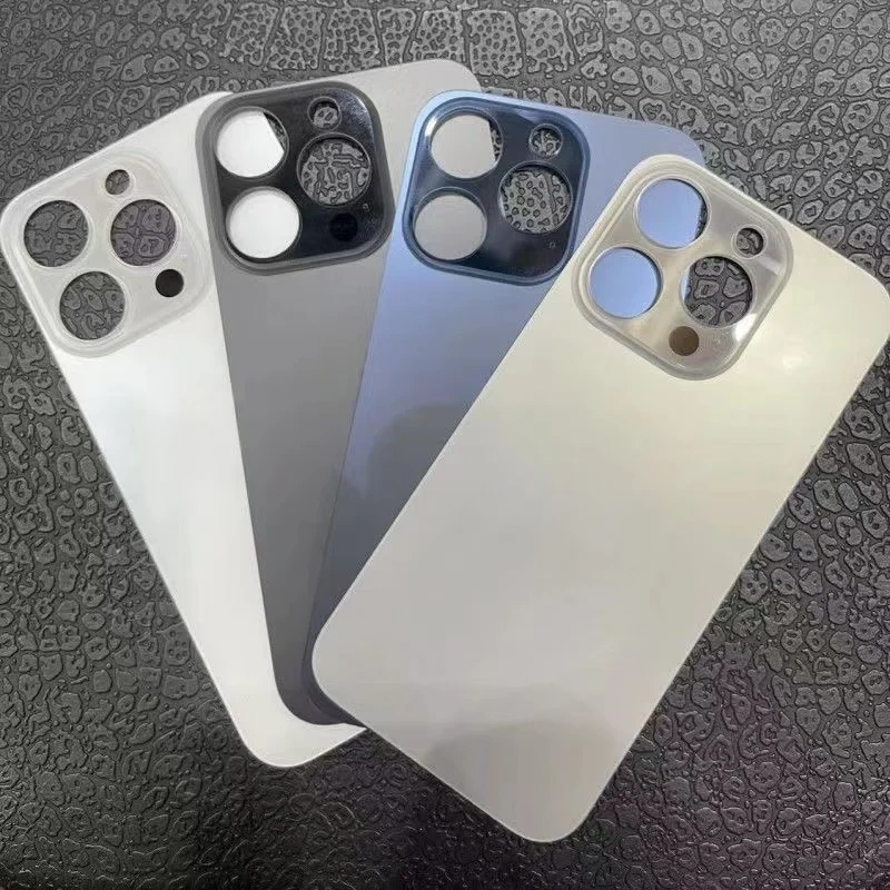 Big Wide Hole  Back Glass For iPhone 11 12 13 14 Pro Max Back cover Rear Door Housing Replacement Parts Back cover Glass
