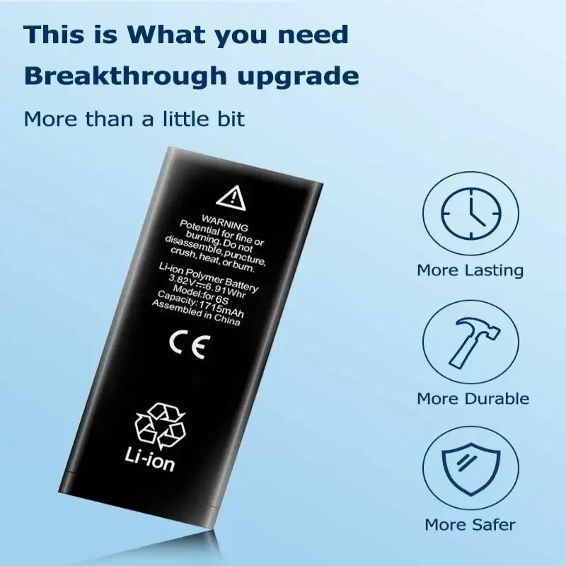 Xilecaly Battery For iPhone 14 Pro Max 11 Pro 12 13 Mini Pro Max SE 2 SE 3 Original Real Capacity Replacement Bateria 100% New