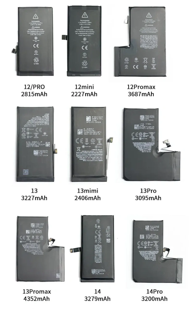 Xilecaly Battery For iPhone 14 Pro Max 11 Pro 12 13 Mini Pro Max SE 2 SE 3 Original Real Capacity Replacement Bateria 100% New