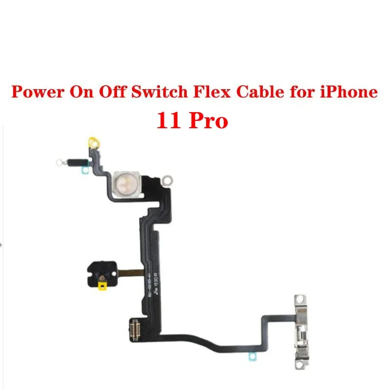 Power Volume Switch On Off Flex Cable with Metal Bracket Assembly For iPhone 11/11 Pro/11 Pro Max