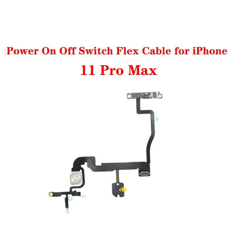 Power Volume Switch On Off Flex Cable with Metal Bracket Assembly For iPhone 11/11 Pro/11 Pro Max