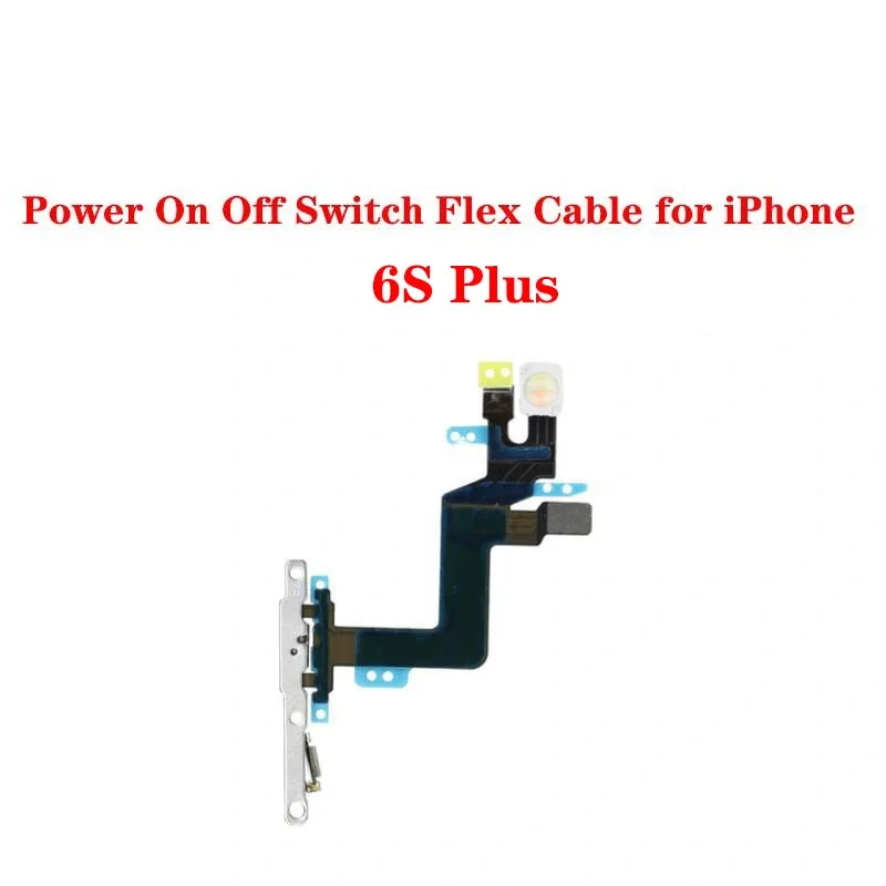 Power Volume Flex For iPhone 6 6S Plus Mute Button Silent Switch Cable With Bracket Replacement