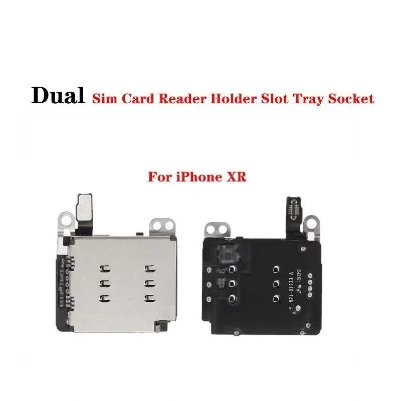 Sim Card Tray Socket Slot Adapter Connector Flex Cable For iPhone X XR XS Max Sim Reader Holder