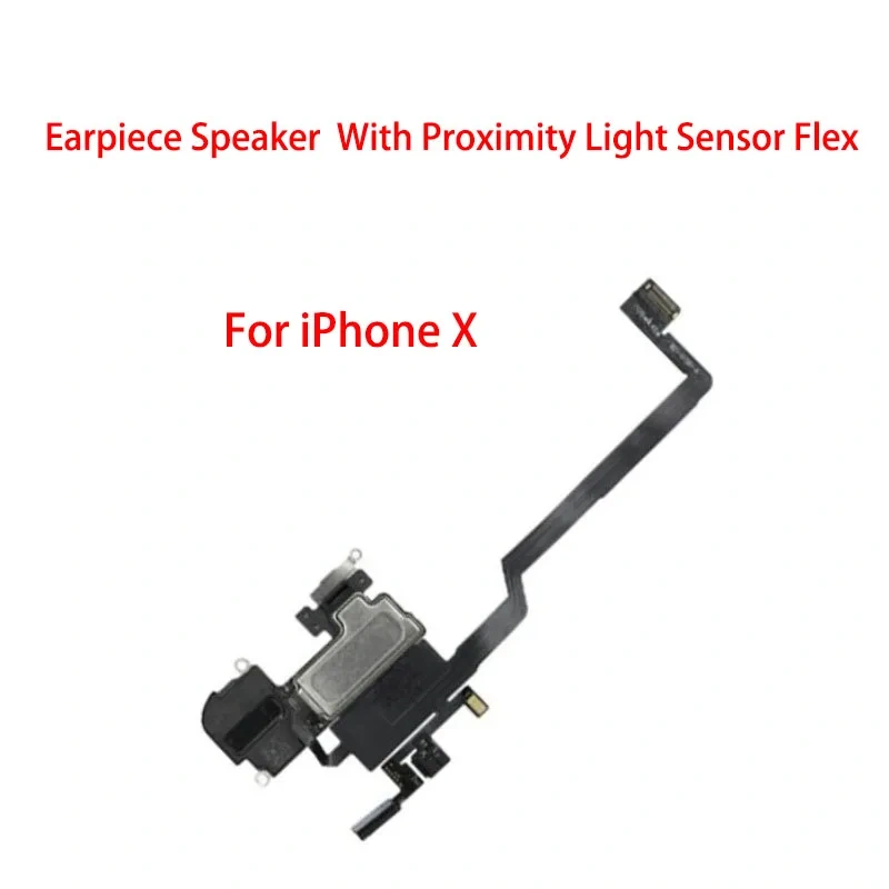 Original For iPhone X XR XS Max Ear Earpiece Proximity Light Sensor Sound Earphone Speaker Flex Cable Assembly