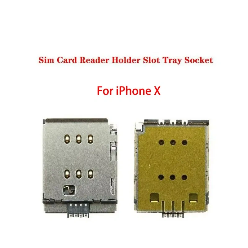Sim Card Tray Socket Slot Adapter Connector Flex Cable For iPhone X XR XS Max Sim Reader Holder