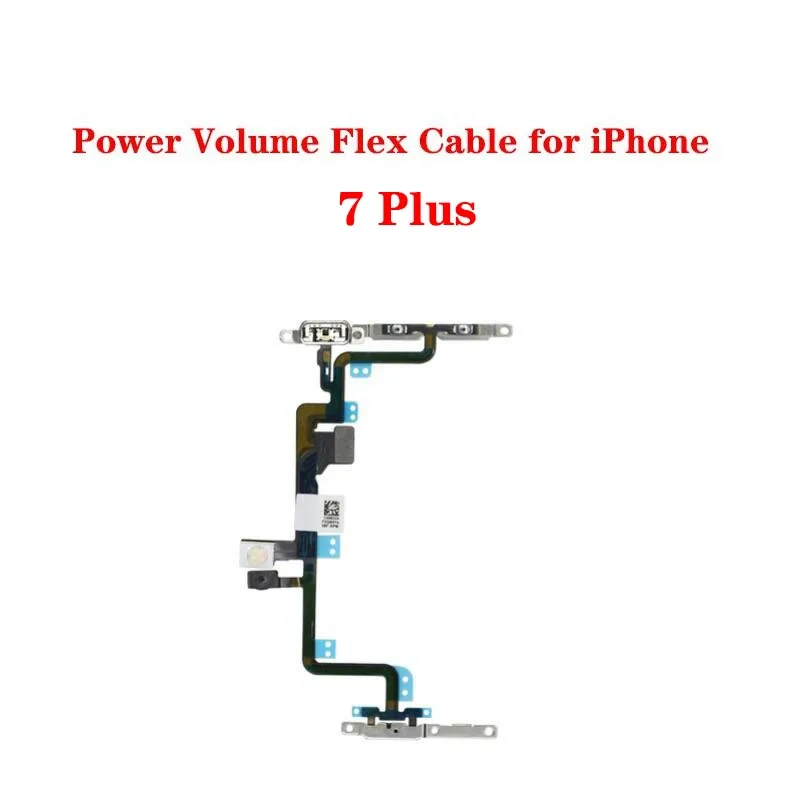 Power Flex with Metal Holder For iPhone 7 8 Plus Mute Switch Volume Button Cable 50PCS