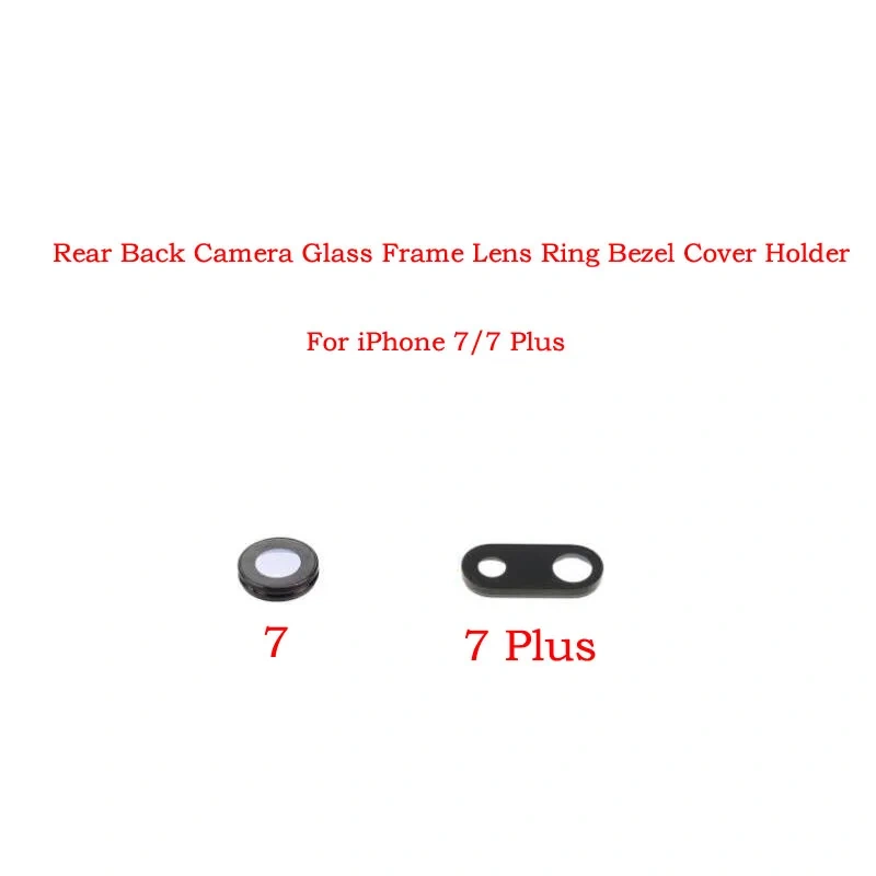 50PCS Rear Back Camera Glass Lens Frame Ring Bezel Cover Holder For iPhone 7/7 Plus Replacement Parts