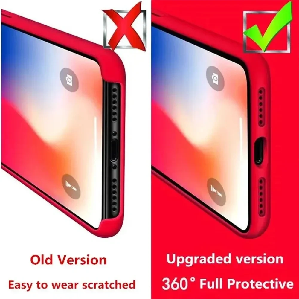 Luxury Original Silicone Case for Apple iPhone 16 13 15 14 12 Pro Max Plus Phone Official Protective Cover Capa Coque fundas