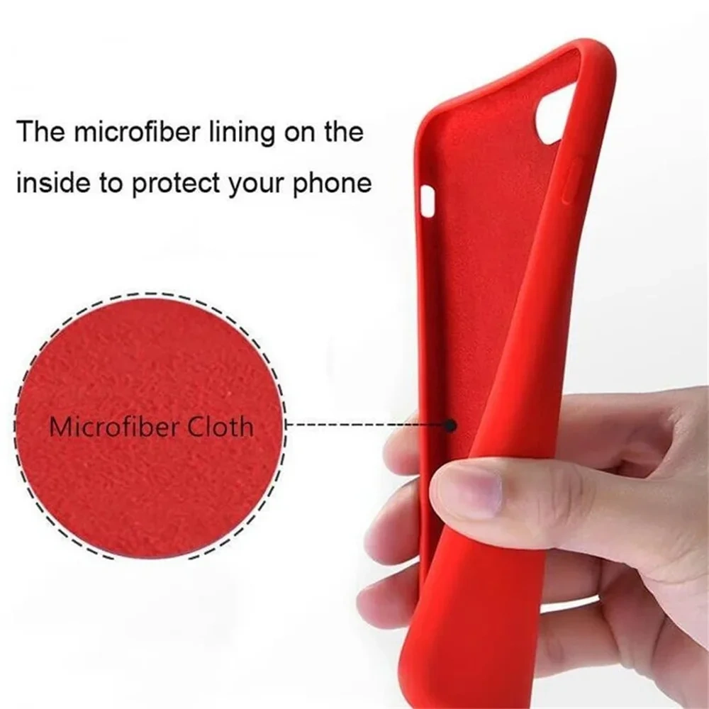 Luxury Original Silicone Case for Apple iPhone 16 13 15 14 12 Pro Max Plus Phone Official Protective Cover Capa Coque fundas