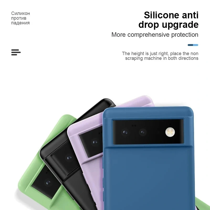 Luxury New Liquid Silicone Cases For Google Pixel 9 6 8 7 Pro 7A 6A XL Bumper Shockproof Case Soft Back Cover Phone Accessories