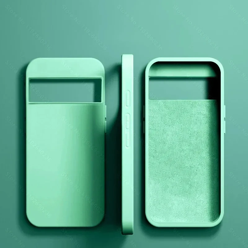 Luxury New Liquid Silicone Cases For Google Pixel 9 6 8 7 Pro 7A 6A XL Bumper Shockproof Case Soft Back Cover Phone Accessories