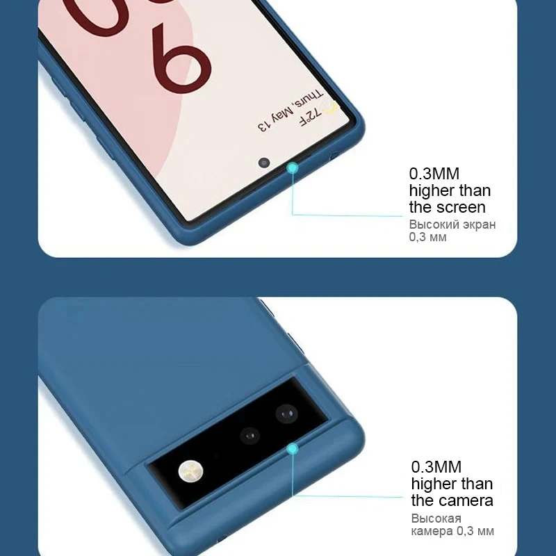 Luxury New Liquid Silicone Cases For Google Pixel 9 6 8 7 Pro 7A 6A XL Bumper Shockproof Case Soft Back Cover Phone Accessories