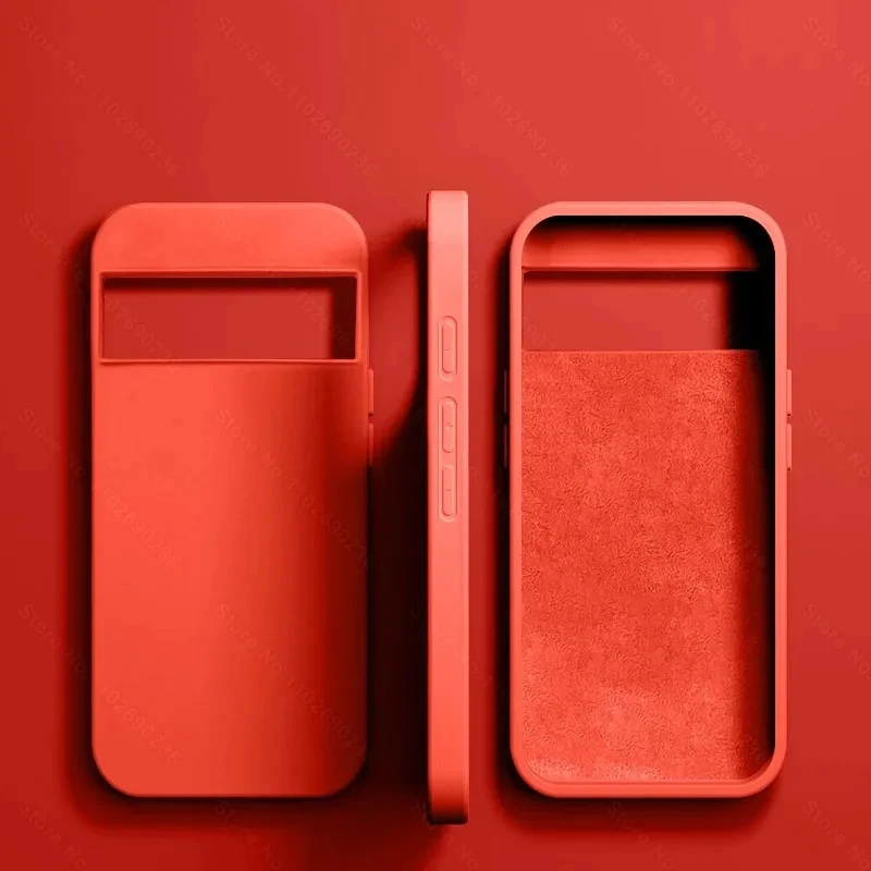 Luxury New Liquid Silicone Cases For Google Pixel 9 6 8 7 Pro 7A 6A XL Bumper Shockproof Case Soft Back Cover Phone Accessories