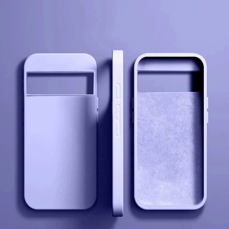 Luxury New Liquid Silicone Cases For Google Pixel 9 6 8 7 Pro 7A 6A XL Bumper Shockproof Case Soft Back Cover Phone Accessories