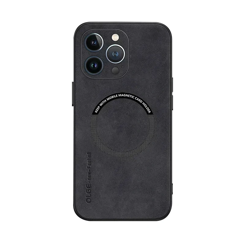 Luxury Leather Magnetic Phone Case For iPhone 16 17 Air 15 14 Plus 12 13 11 Pro Max Magsafe Wireless Charge Shockproof Cover
