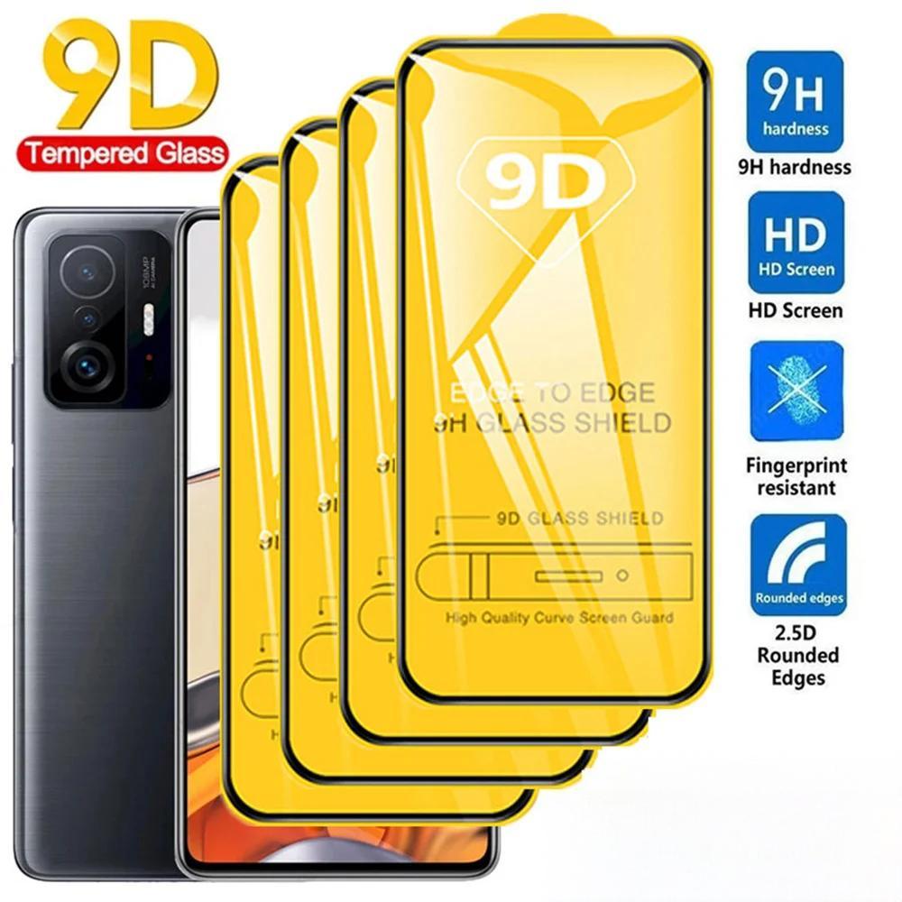 9D Full Cover Screen Protector For Xiaomi Poco X6 Pro M6 X3 Pro C65 M5S M5 M4 M3 F6 F5 F3 C61 C40 C55 Tempered Glass