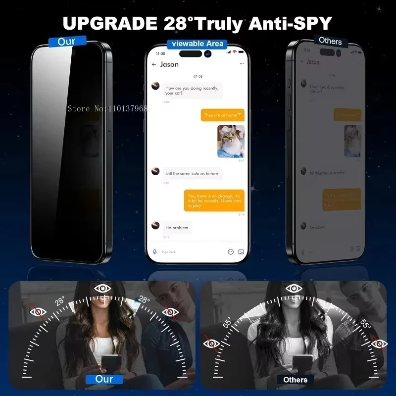 Dust free Anti Spy Glass For Samsung A56 5G A55 A54 A36 A16 A26 A35 A15 A34 A12 A12 A14 A23 A24 A25 A52 A53 Screen Protector