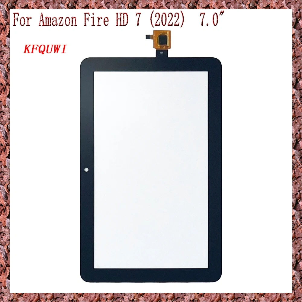 New For Amazon Fire HD 7 (2022) HD7 2022 12th Gen 7.0" KFQUWI Touch Screen + OCA LCD Front Glass Panel Replacement parts