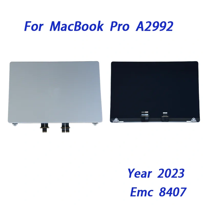 New 14'' M3 LCD Screen Display Panel For MacBook Pro Max A2992 LCD Screen 2023 Year EMC 8407 Replacement Sliver Space Black