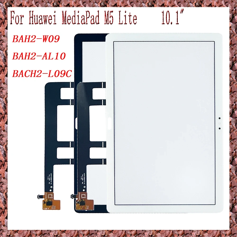 AAA For Huawei MediaPad M5 Lite BAH2-W09 BAH2-AL10 BACH2-L09C 10.1" Touch Screen + OCA LCD Front Glass Panel Replacement parts