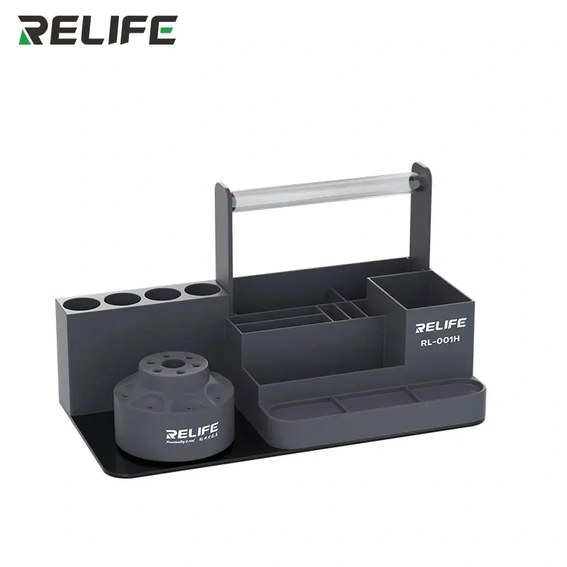 RELIFE RL-001H 360° Rotating Intelligent Repair Storage Rack Rotating Classified for Screwdriver Tweezers Parts Tin Wire Tools