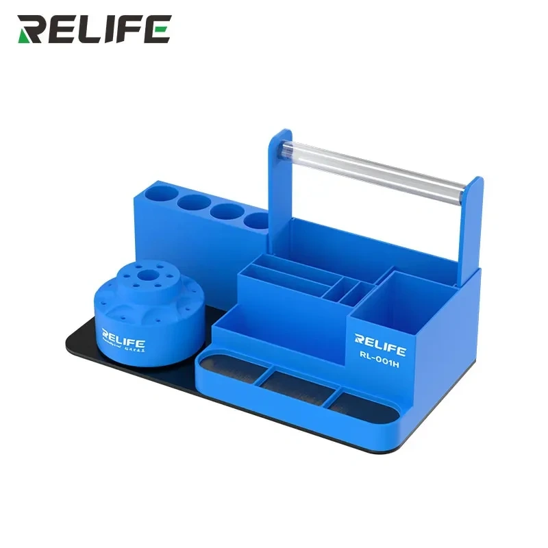 RELIFE RL-001H 360° Rotating Intelligent Repair Storage Rack Rotating Classified for Screwdriver Tweezers Parts Tin Wire Tools