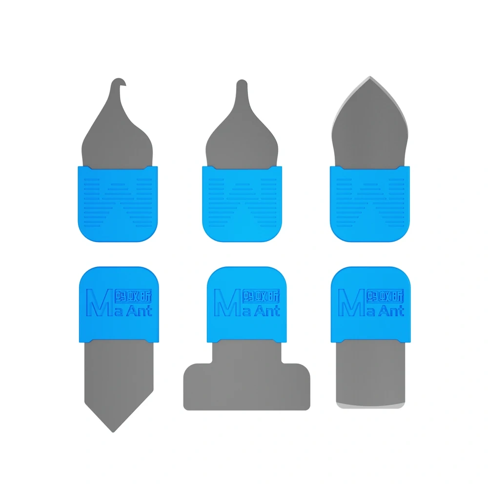 MaAnt MY-118 6pcs Ultra Thin Metal Steel Opening Tool Mobile Phone Battery Removal Disassembly LCD Screen Opening Pry Tools