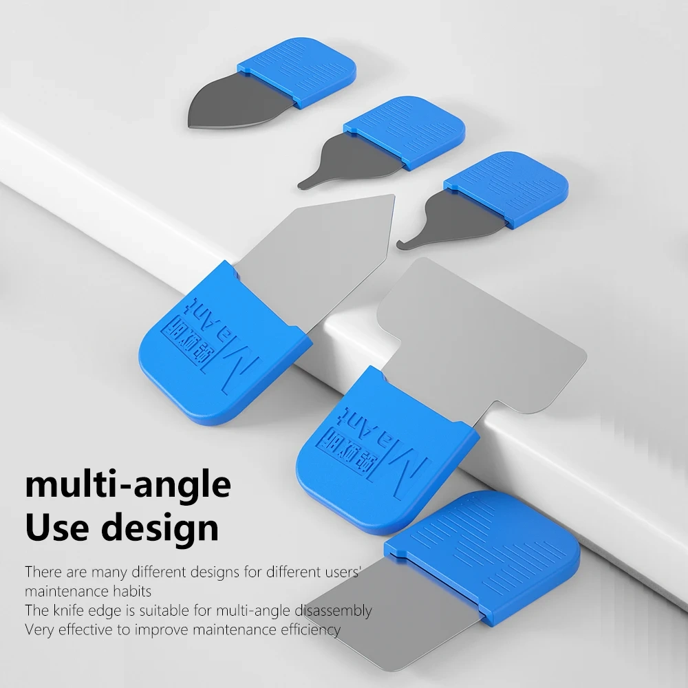 MaAnt MY-118 6pcs Ultra Thin Metal Steel Opening Tool Mobile Phone Battery Removal Disassembly LCD Screen Opening Pry Tools