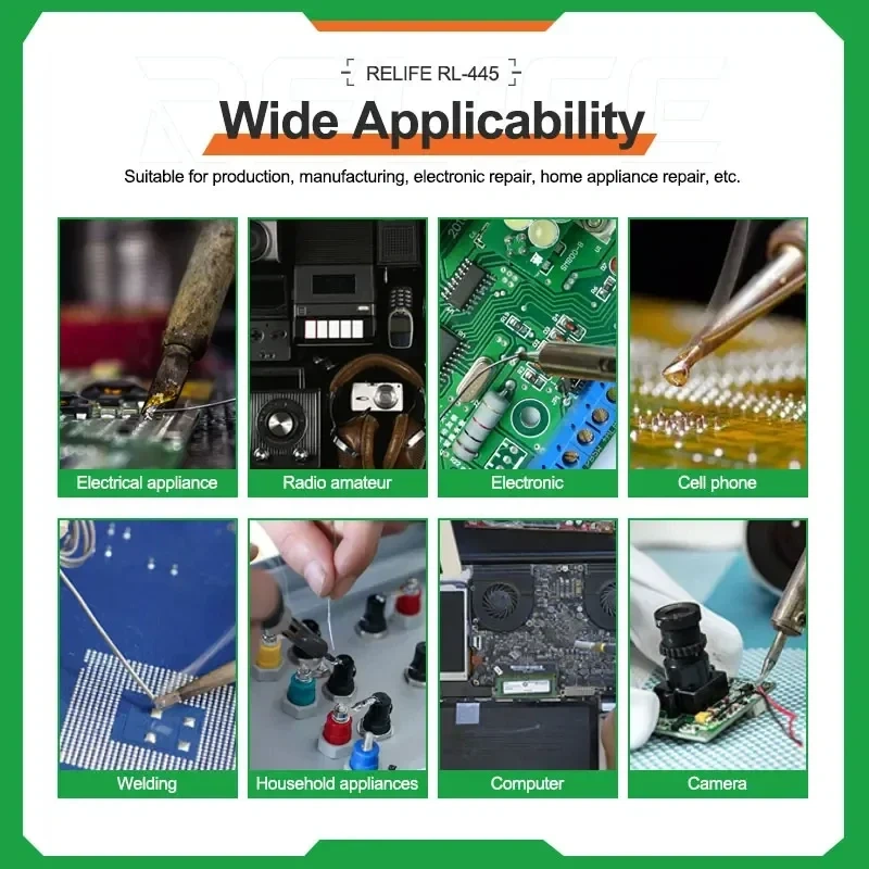 RELIFE RL-445 0.3/0.4/0.5/0.6mm High Purity Solder Wire 25g Rosin Core Tin Wire Various Electronic Soldering Welding Weights