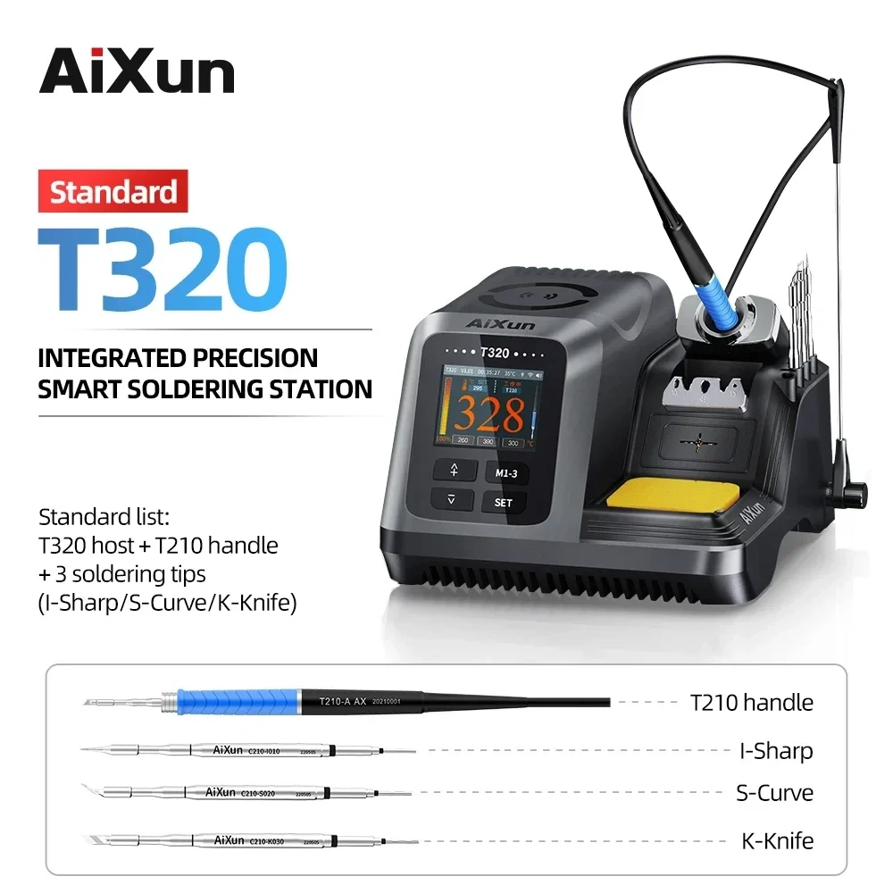 Original AIXUN T320 Intelligent Soldering Station Precision Rework Tools T245 T210 Soldering Iron Tip for Repair Mobile Phone