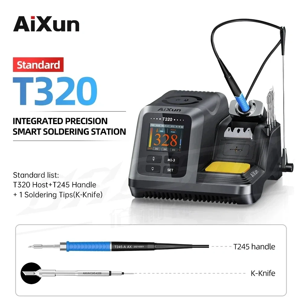 Original AIXUN T320 Intelligent Soldering Station Precision Rework Tools T245 T210 Soldering Iron Tip for Repair Mobile Phone