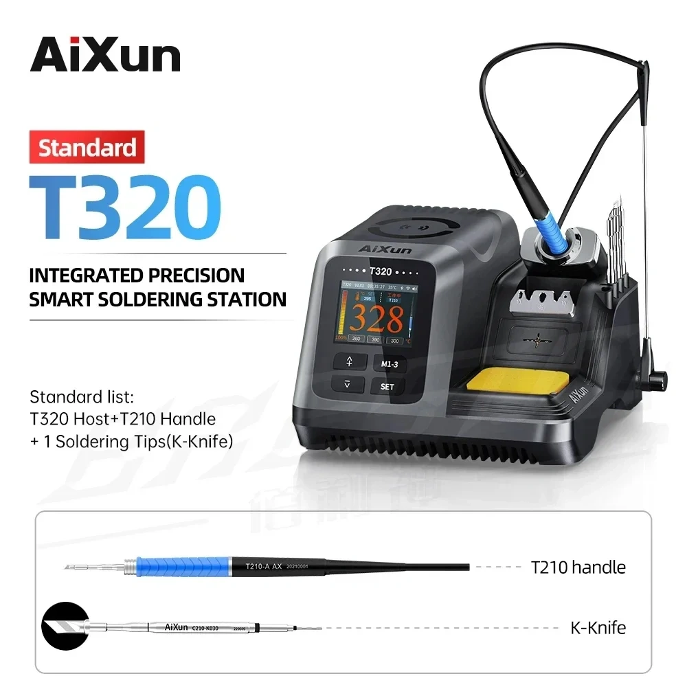 Original AIXUN T320 Intelligent Soldering Station Precision Rework Tools T245 T210 Soldering Iron Tip for Repair Mobile Phone