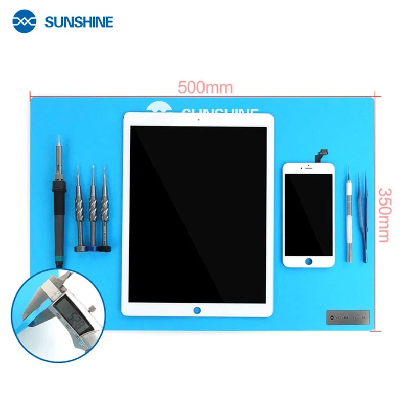 SUNSHINE SS-004F Extra Lage Work Mat Heat Insulation Silicone Pad High Temperature Resistant Repair Pad Mobile Phone Repair Tool