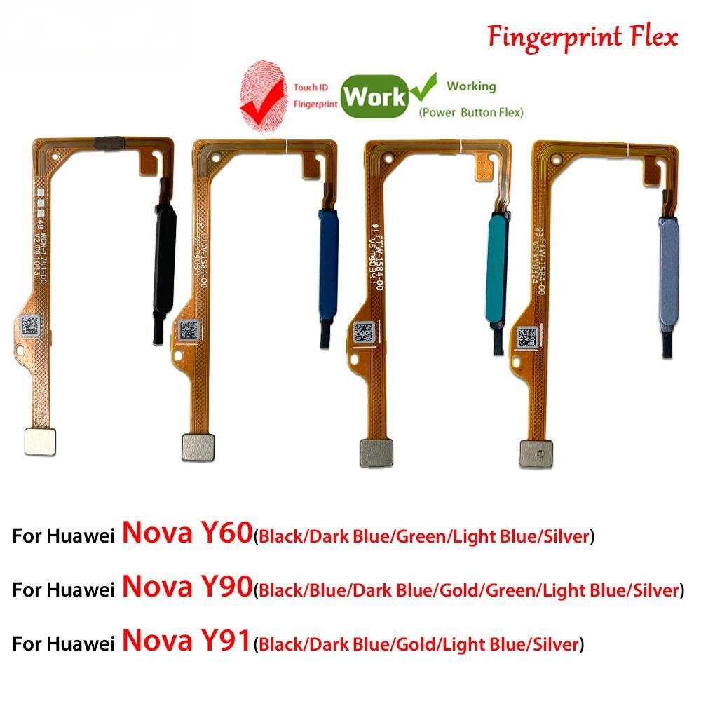Good quality Fingerprint Sensor Scanner For Huawei Nova Y60 Y90 Y91 Touch ID Connect Home Button Flex Cable Parts
