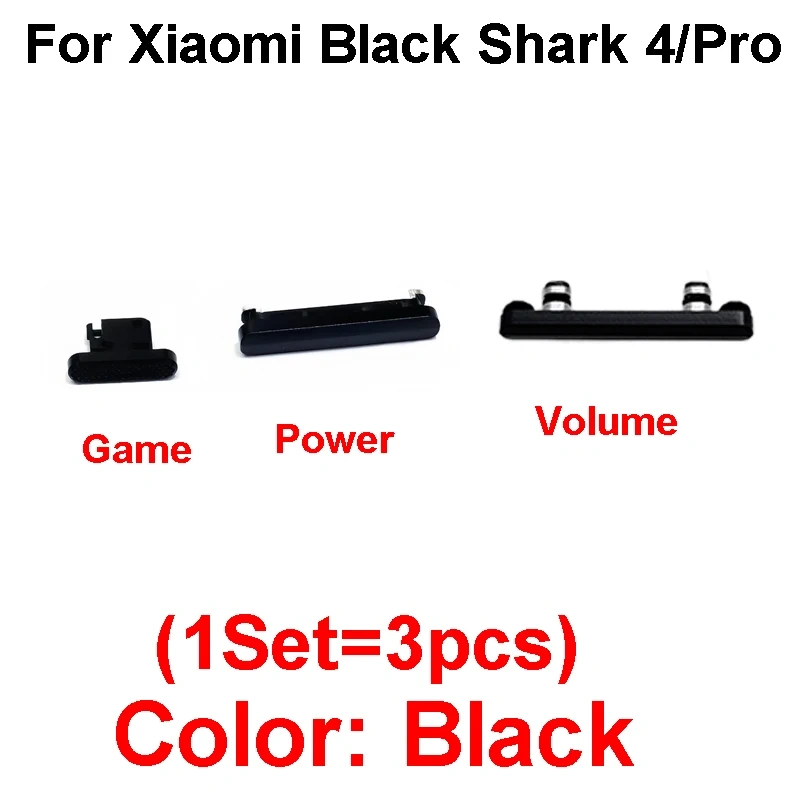 For Xiaomi Black Shark BlackShark 1 2 3 4 5 Pro 3S 4S Power Volume Game Side Button Side Keys Replacement Parts