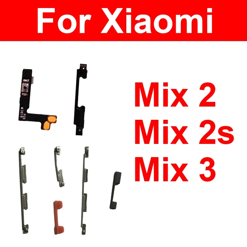 Power Volume Buckle Button Bracket For Xiaomi Mi Mix 2 Mix 2S Mix 3 Power Volume External Clip Side Key Bolt Bracket Parts