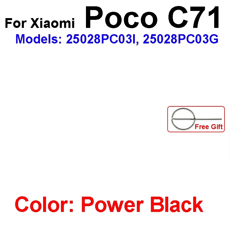 SIM Tray Socket Reader Card Adapter Replacement Repair Parts For Xiaomi Poco C71 Poco C75