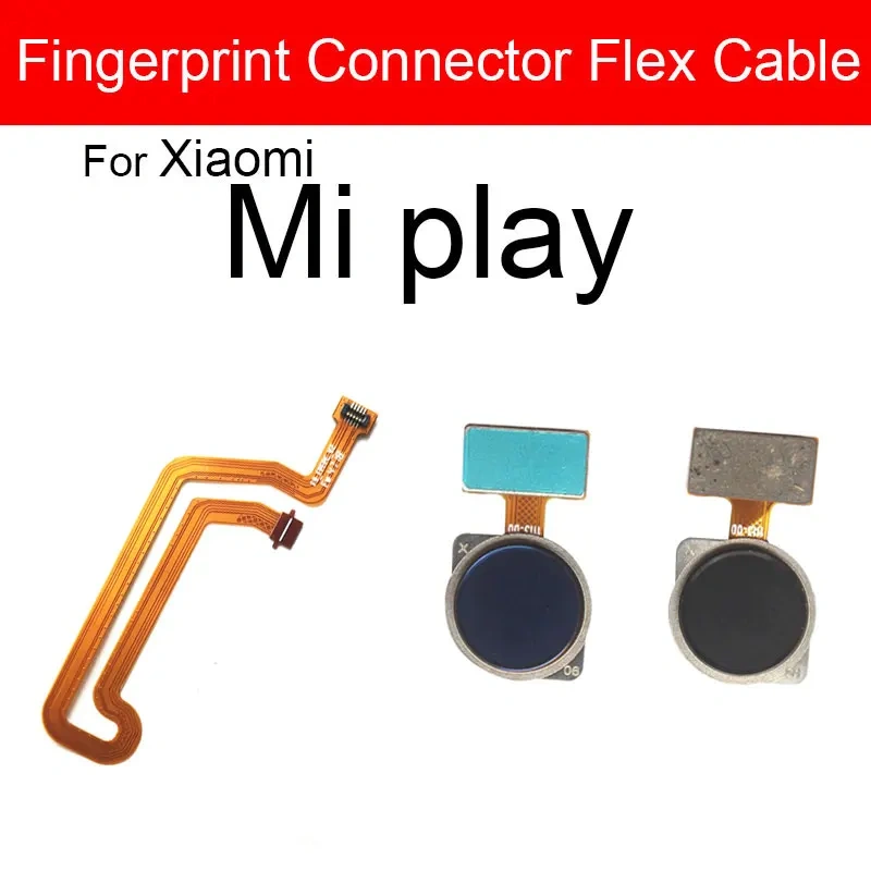 Home Return Button Fingerprint Sensor Touch Flex Cable Ribbon For Xiaomi Mi Play Replacement Parts