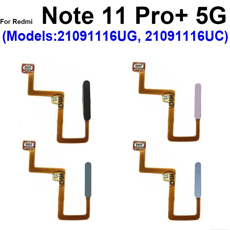 Fingerprint Sensor Flex Cable For Xiaomi Redmi Note 11 Pro 11 Pro+ Plus 5G Fingerprint Sensor With Power Button Flex Ribbon