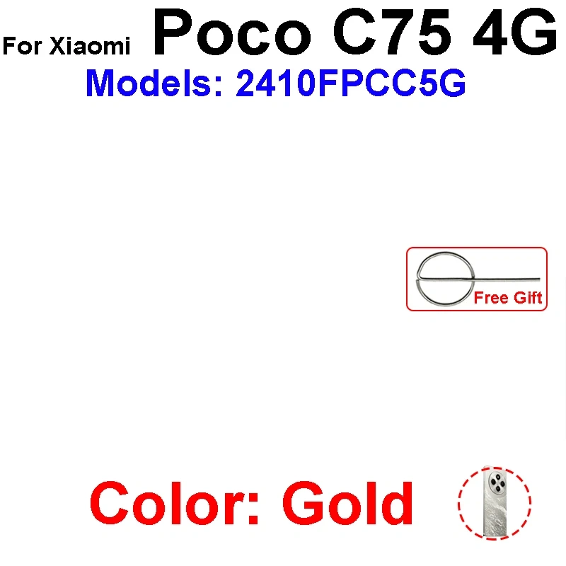 SIM Tray Socket Reader Card Adapter Replacement Repair Parts For Xiaomi Poco C71 Poco C75