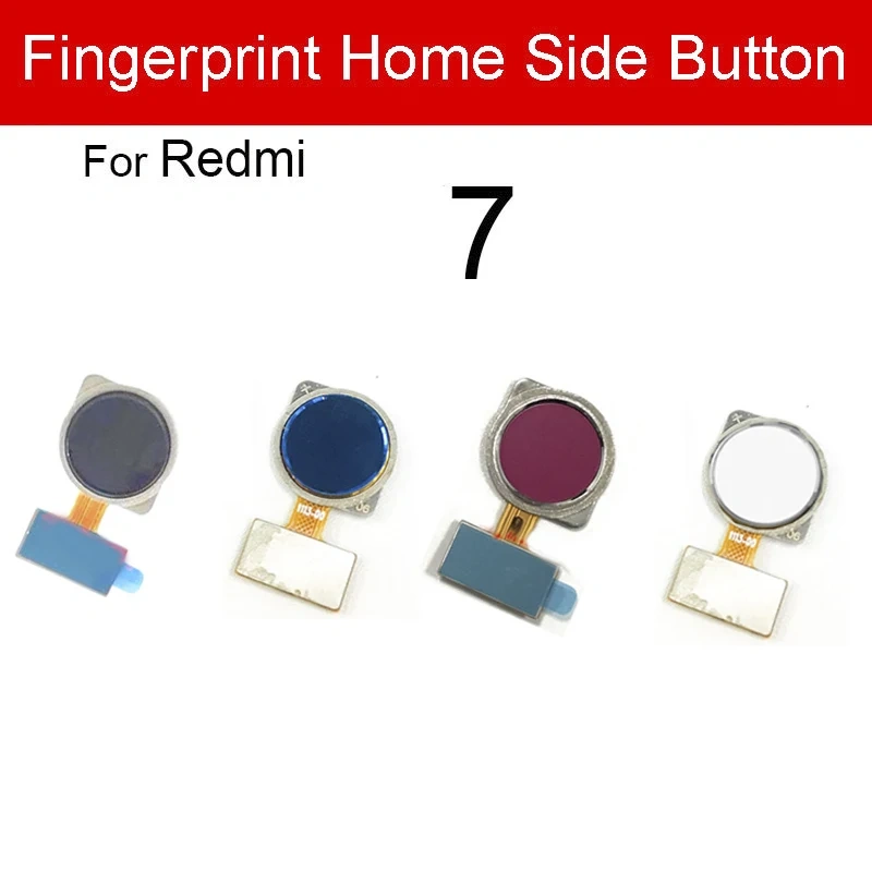 Fingerprint Home Button Flex Cable For Xiaomi Redmi Note 7 7 Pro 7Pro Menu Key Recognition Sensor Flex Ribbon Replacement Parts