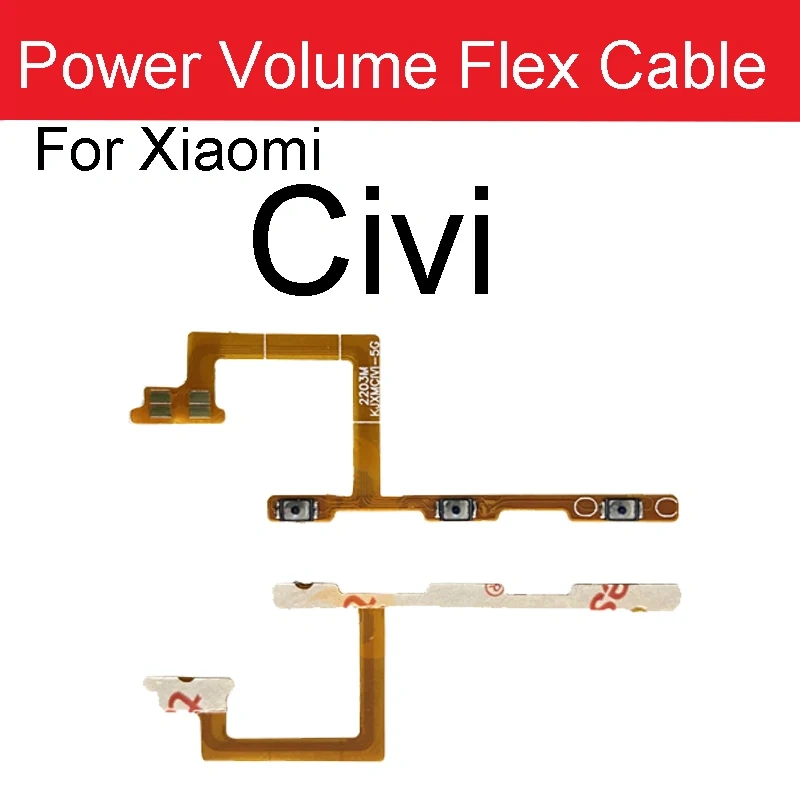 Mainboard Power Volume Flashlight Sim Card Cable For Xiaomi Mi Civi  Motherboard Sim Card Power Flash Flex Ribbon Spare Parts