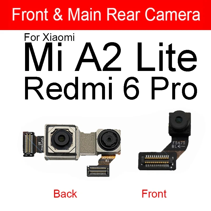 For Xiaomi Mi A1 A2 Lite A3 5X 6X Back Main Camera For Redmi6Pro CC9e Flex Cable Phone Small Front And Rear Camera Repair Parts