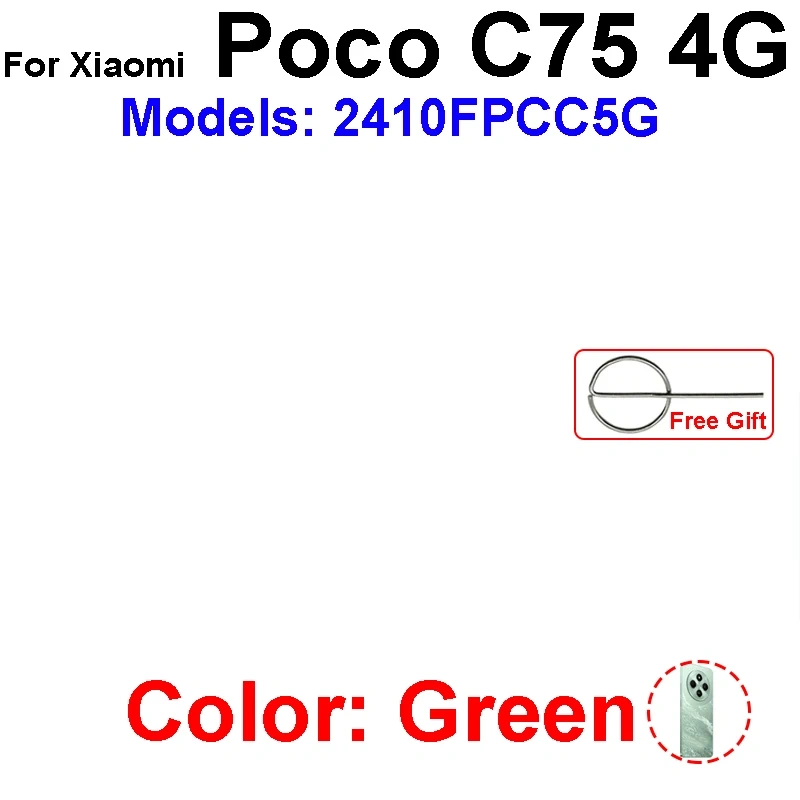 SIM Tray Socket Reader Card Adapter Replacement Repair Parts For Xiaomi Poco C71 Poco C75