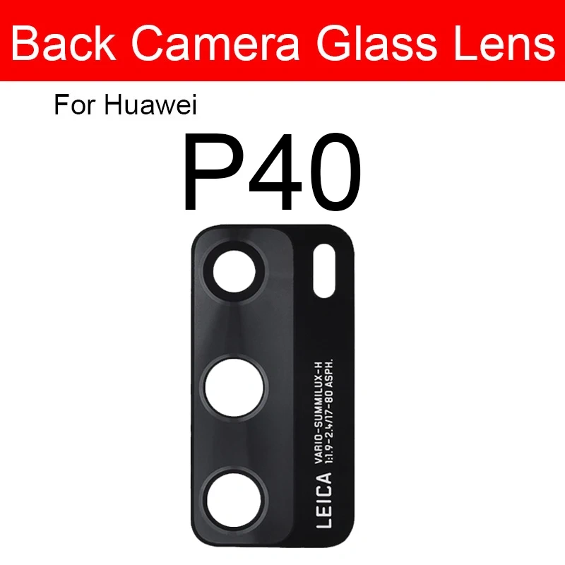 Back Glass Lens For Huawei P20 P30 P40 Lite 5G P20 30 40 Pro Plus P40lite E Glass Lens Rear Camera Lens Glass Sticker Reapir